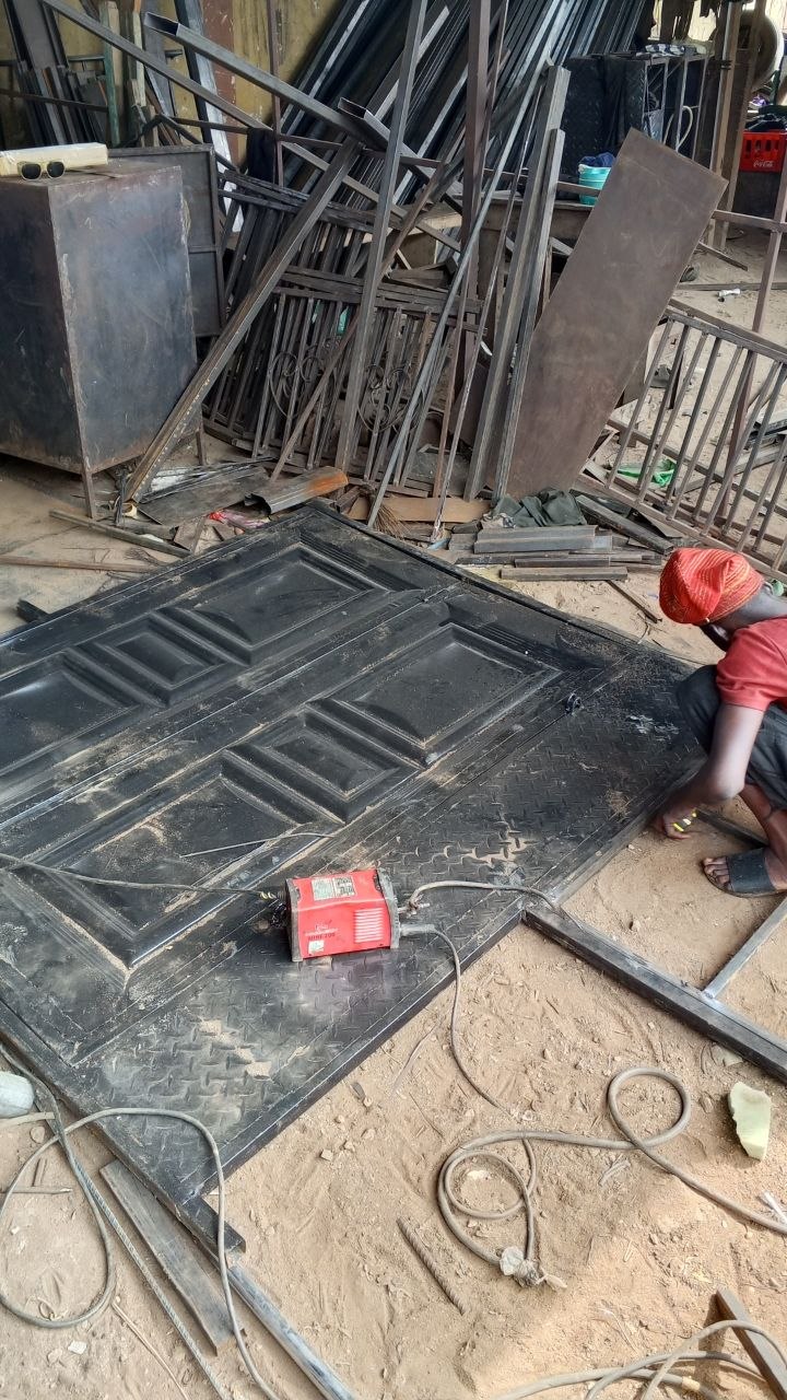 Craftsman at work in Oluwaye Metal Works workshop
